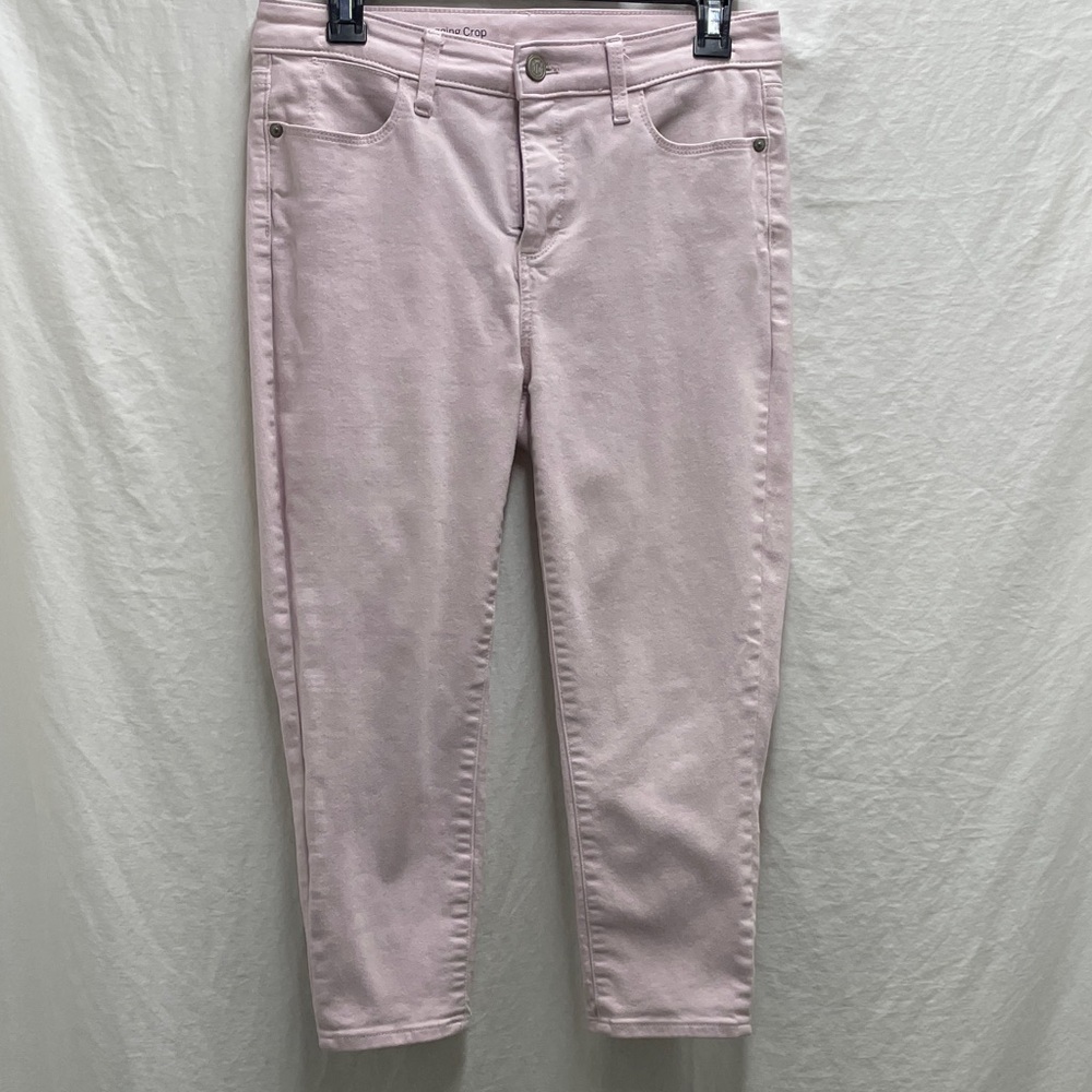 Talbots Cropped Skinny Jeans in Pale Pink